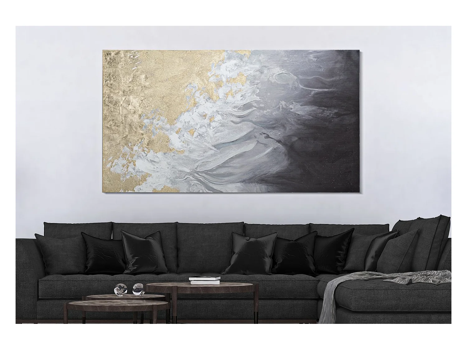 PEINTURE SUR TOILE ACTION 180X3.8X100 CM