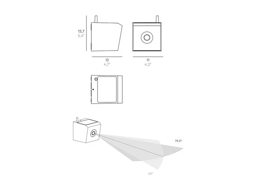 Kinkiet LED o mocy 12 W z kamerą IR 1080P kompatybilną z Tuya, Alexa i Google Home White