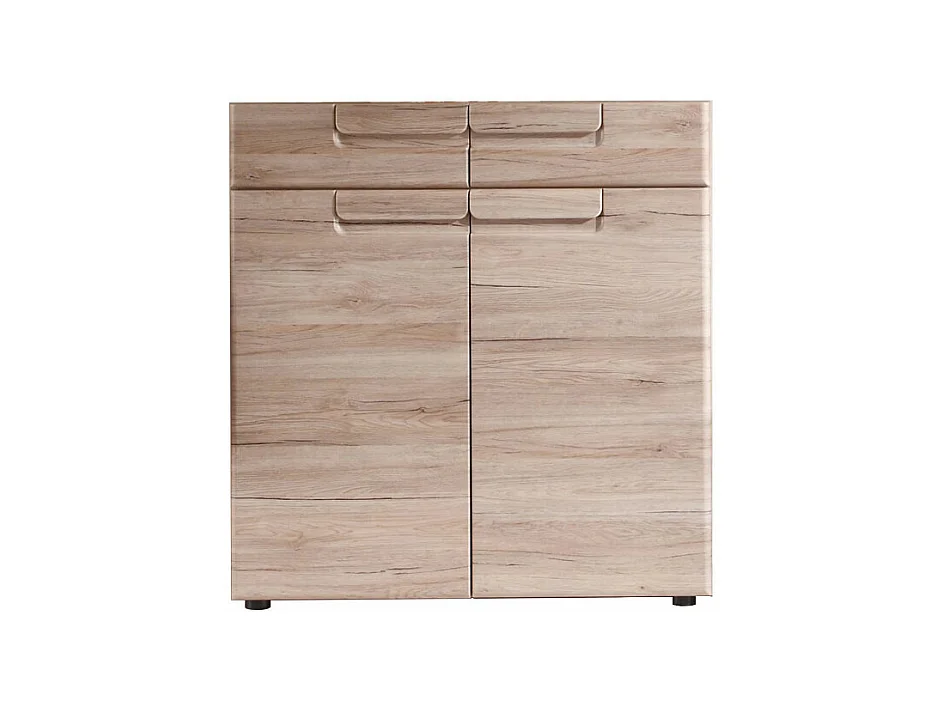 Margit Armoire à chaussures, 2 portes et 2 tiroirs, imitation chêne clair.