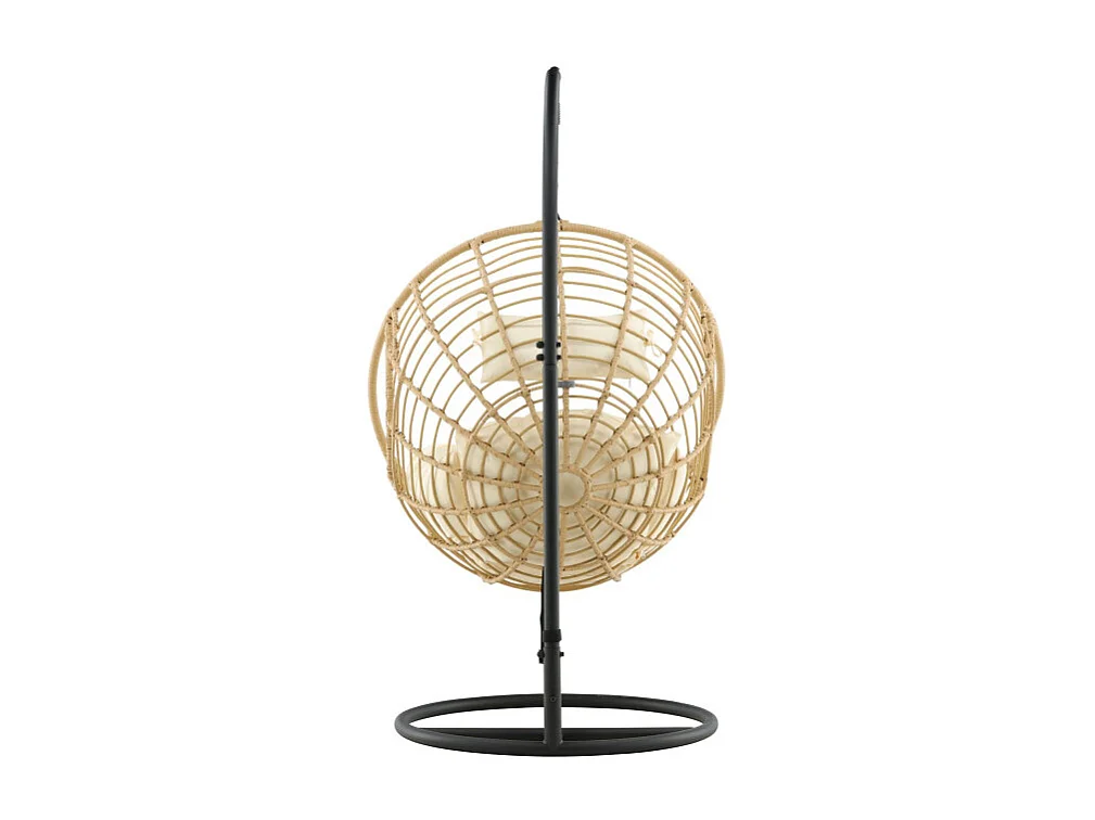 Viga hangende tuinstoel zwart, natuur.