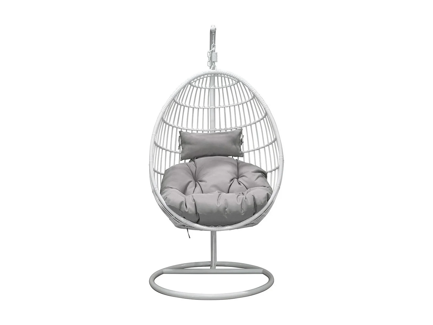 Viga Chaise de jardin suspendue, blanc, gris.