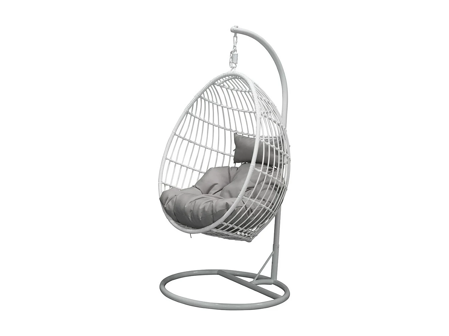 Viga Chaise de jardin suspendue, blanc, gris.