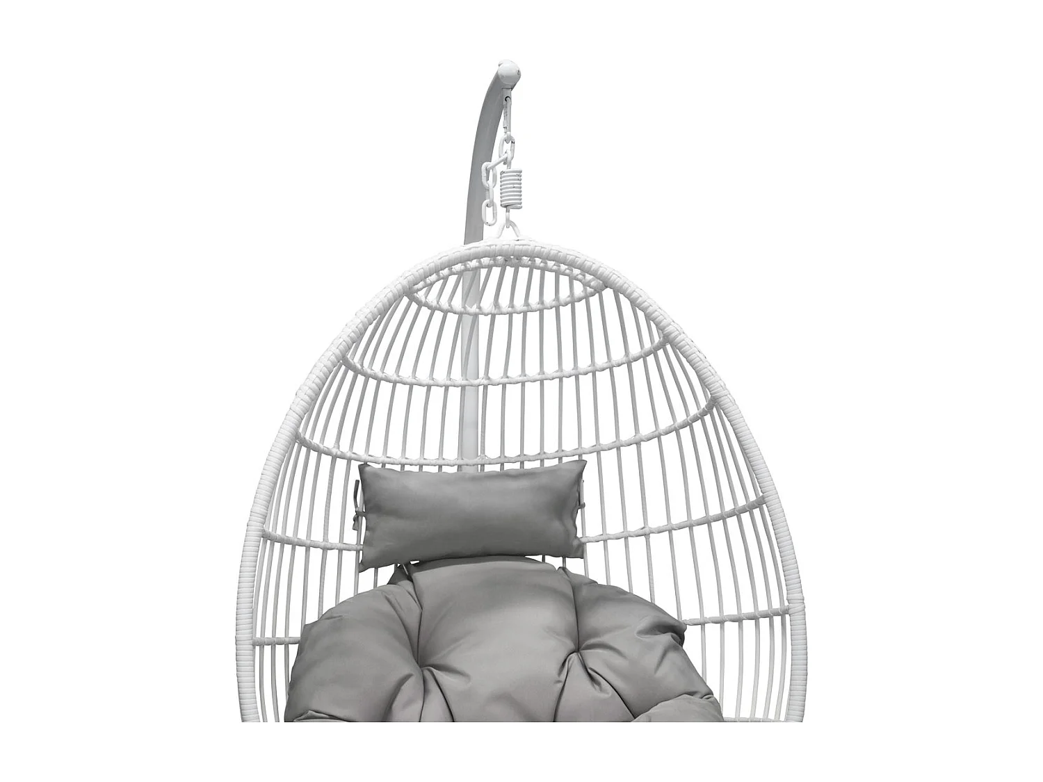 Viga Chaise de jardin suspendue, blanc, gris.