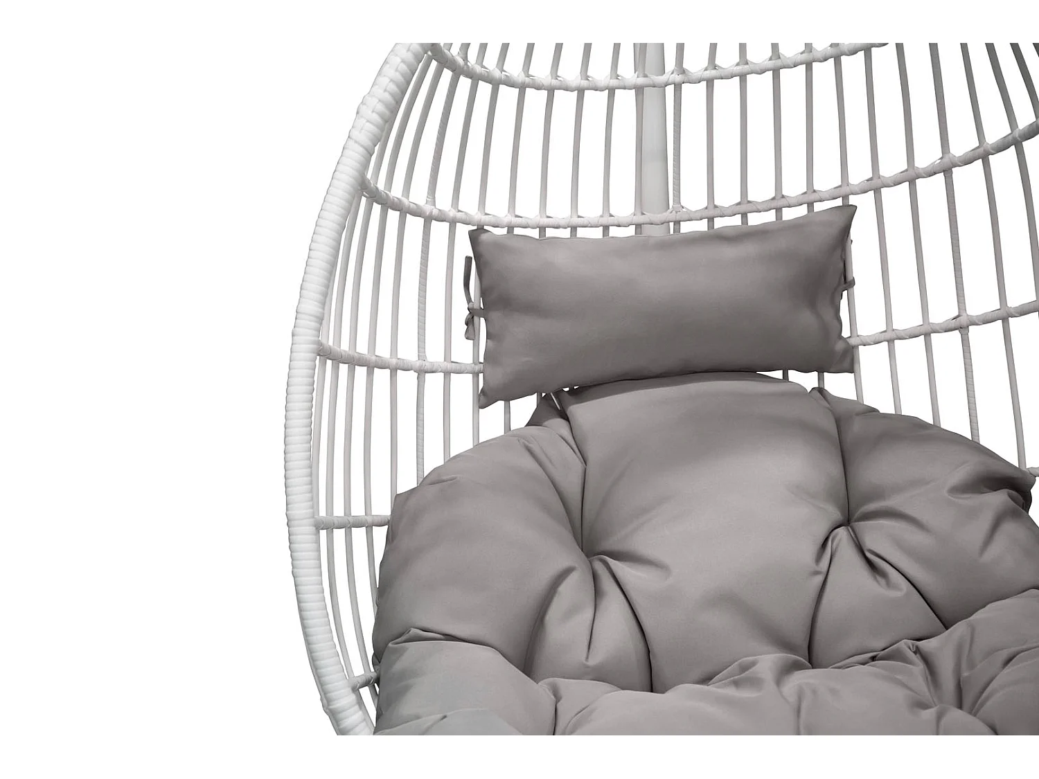 Viga Chaise de jardin suspendue, blanc, gris.