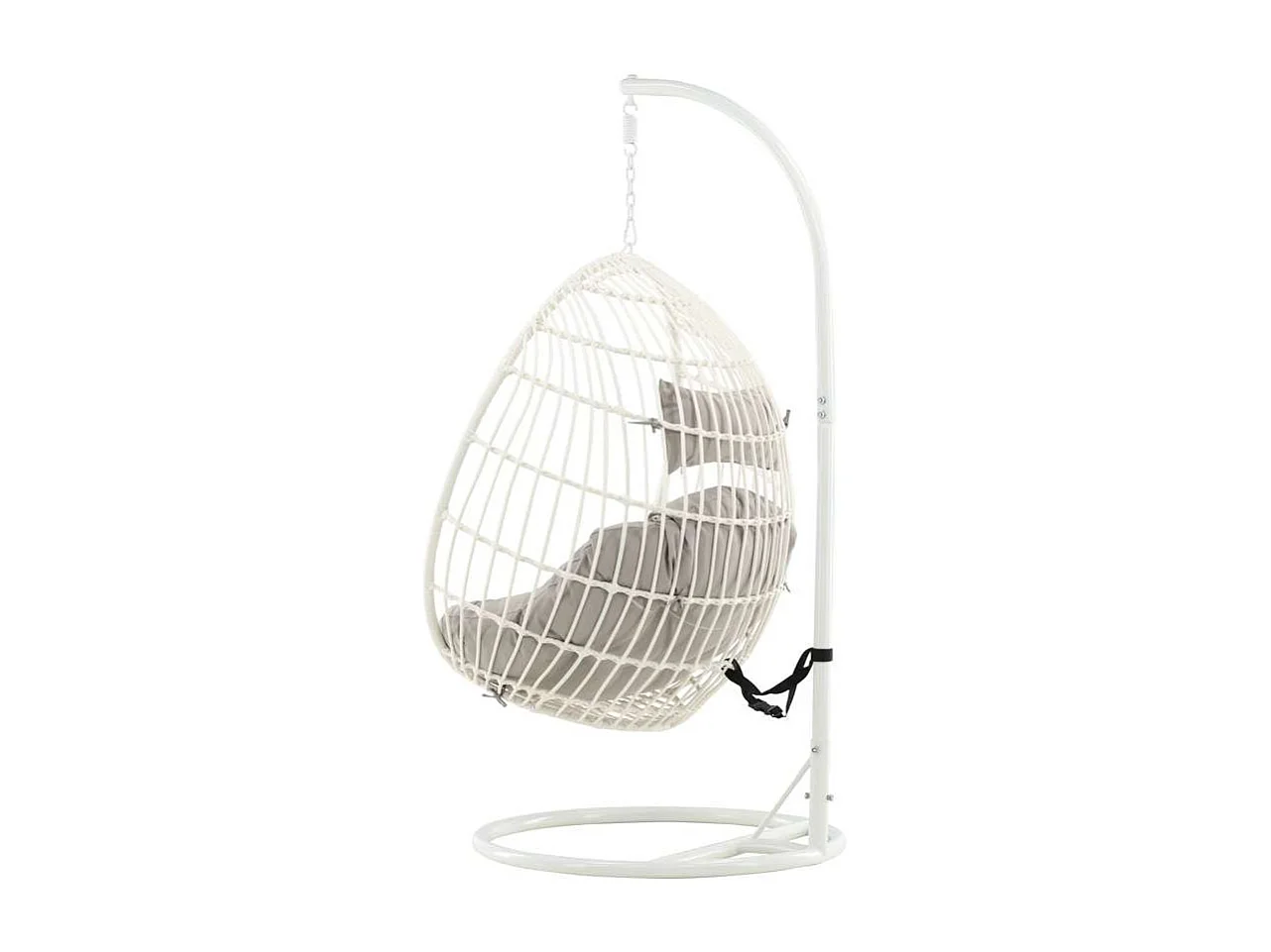 Viga Chaise de jardin suspendue, blanc, gris.