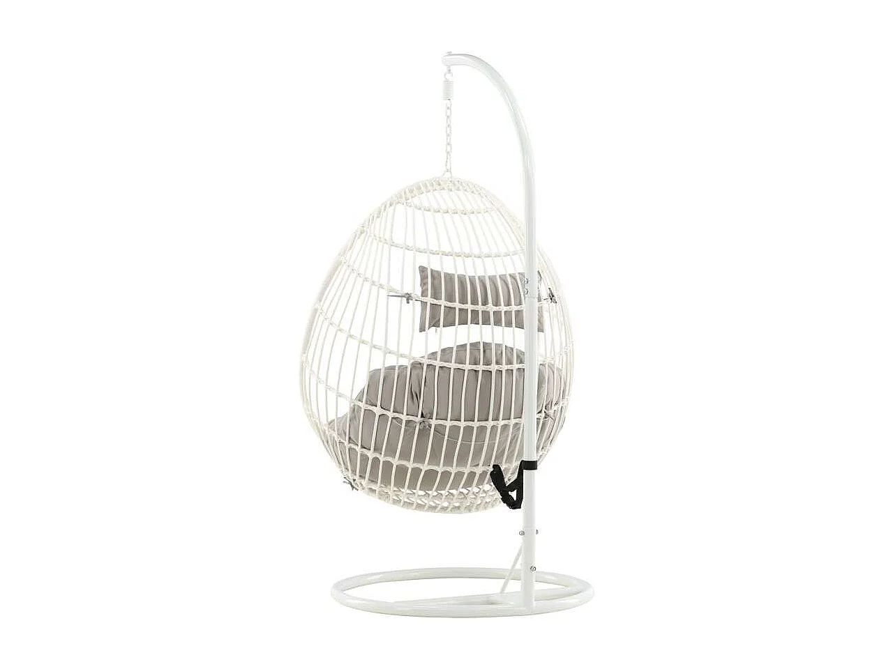 Viga Chaise de jardin suspendue, blanc, gris.
