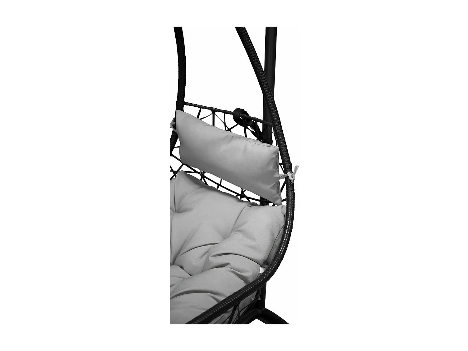 Vide hangende tuinstoel zwartgrijs.