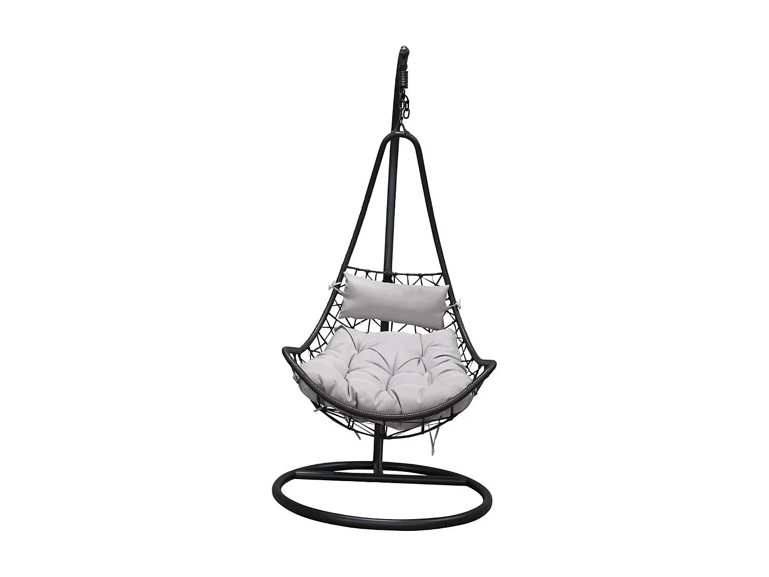 Vide Chaise de jardin suspendue, noir, gris.
