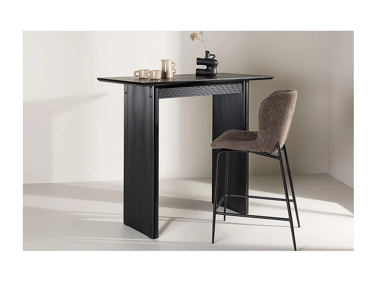 Vail table de bar 60x120 cm noir.