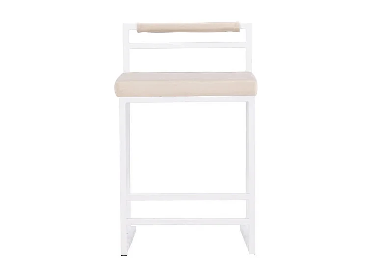 Chaise de Bar en Velours "Opelika" 80cm Beige