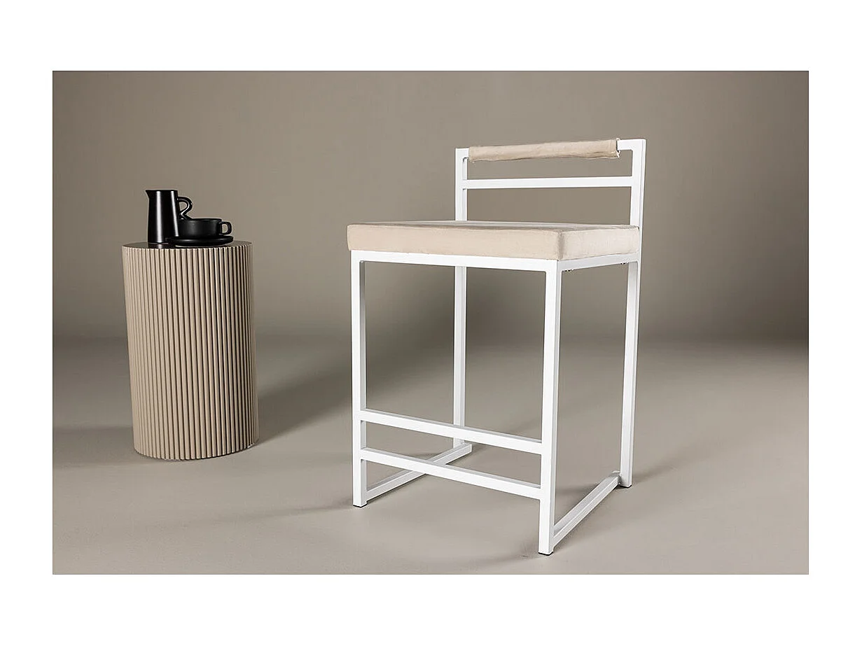Opelika tabouret de bar velours beige.