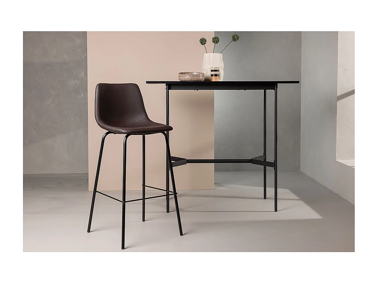 Alexi barstoel PU kunstleer bruin.