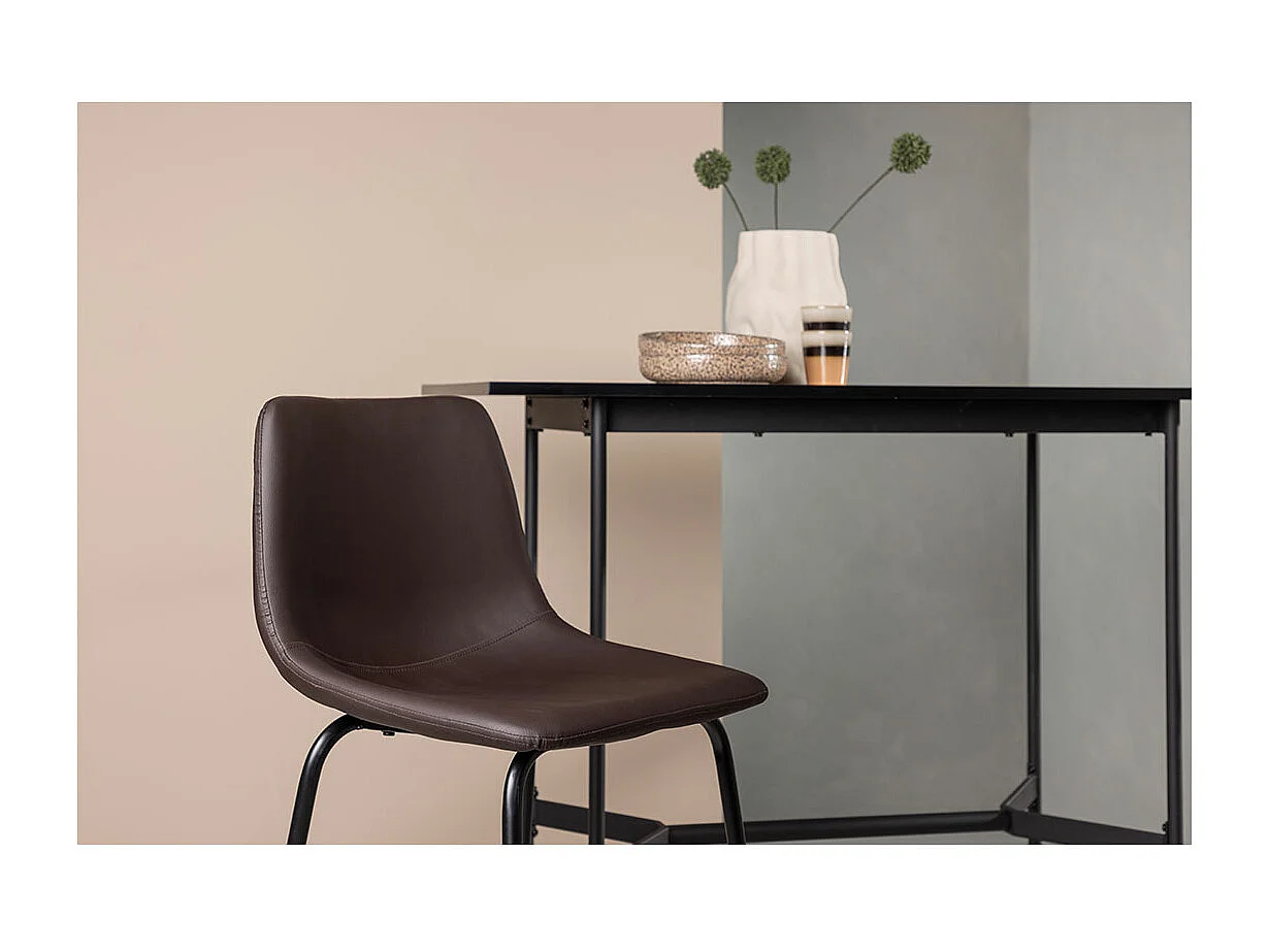 Alexi barstoel PU kunstleer bruin.