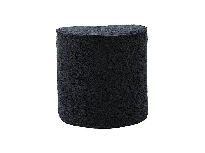 Heart pouf teddy pour enfants noir.