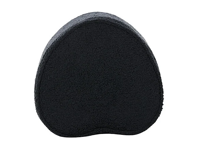Heart pouf teddy pour enfants noir.