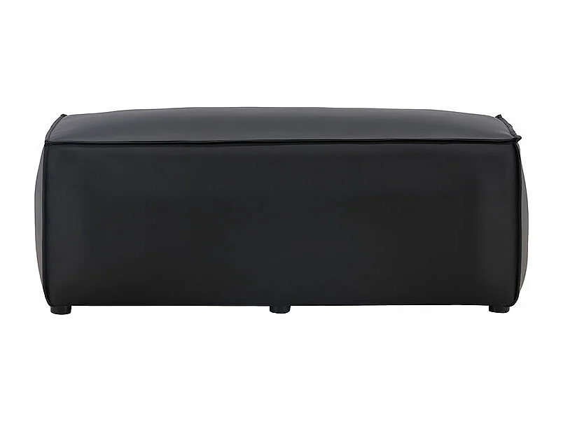 Palermo Pouf PU Kunstleder schwarz.