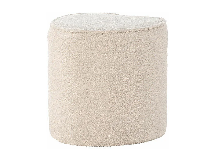 Heart pouf teddy pour enfants beige.
