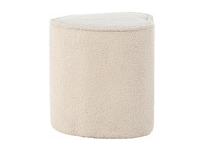 Heart pouf teddy pour enfants beige.