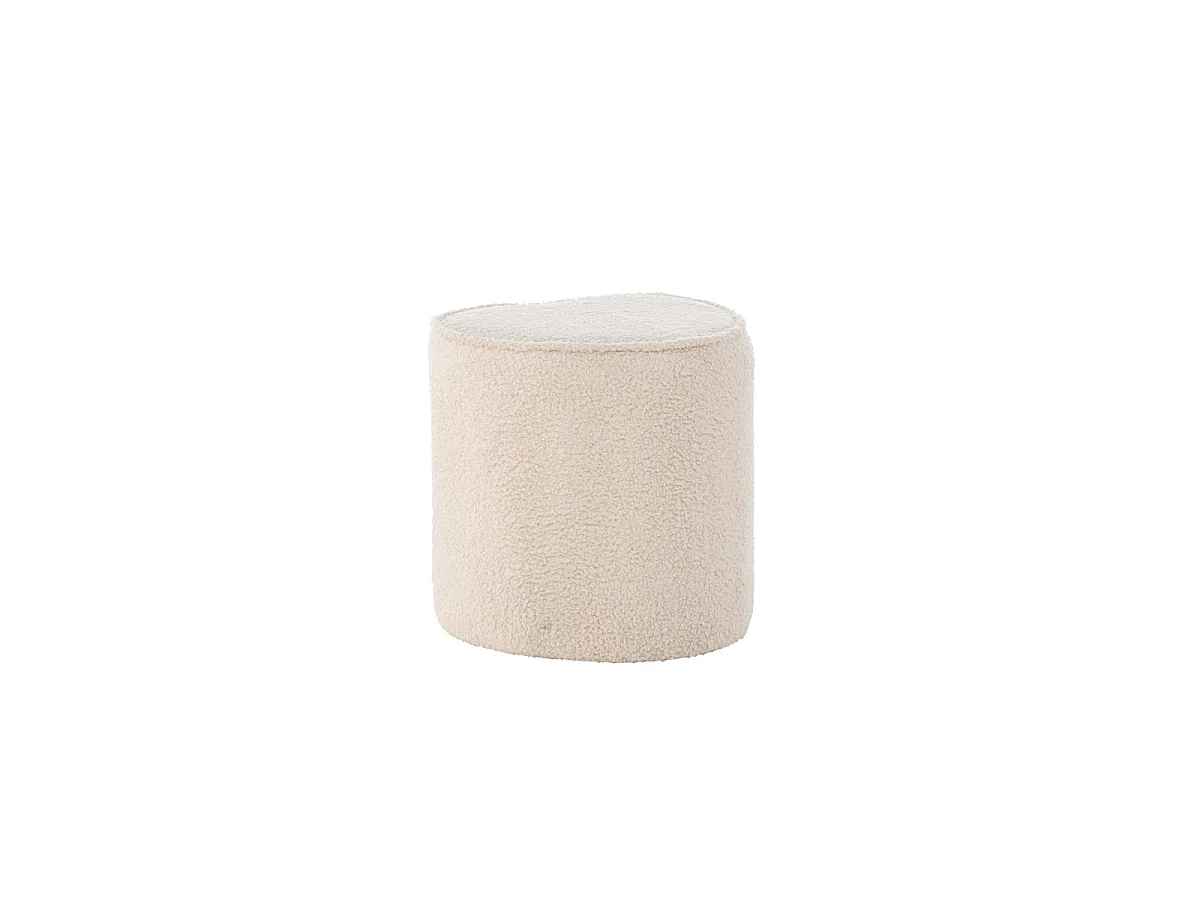 Heart Pouf Teddy für Kinder beige.