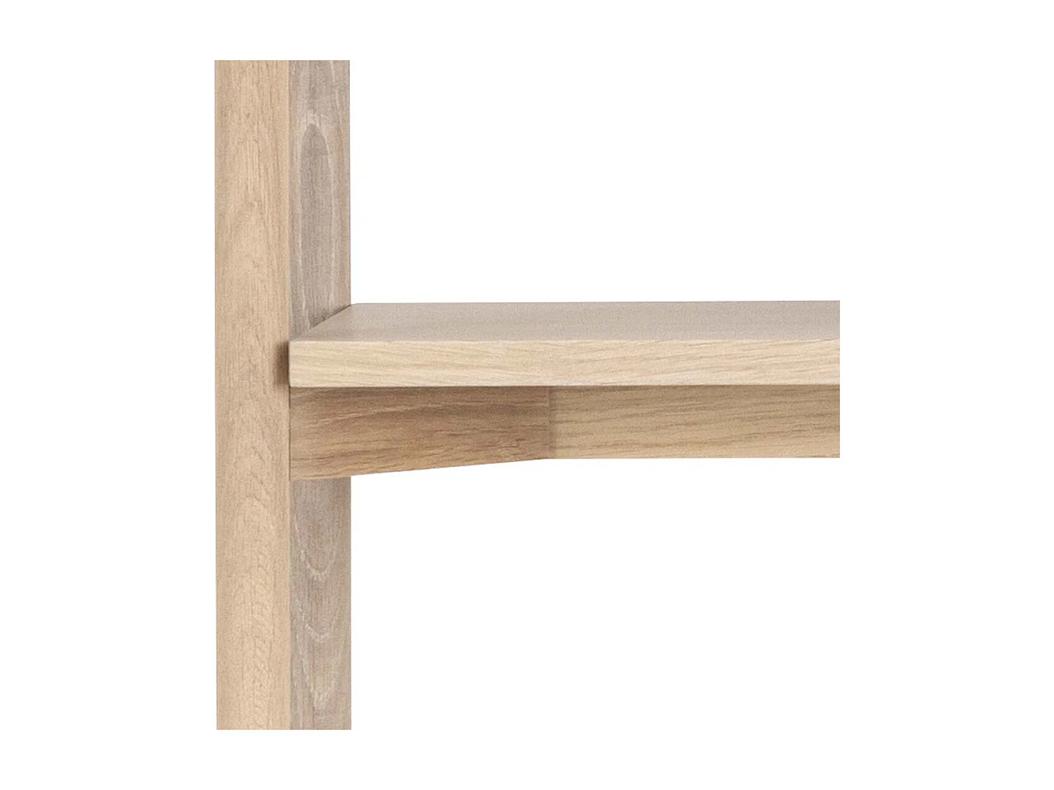 Oxford bibliothèque 4 tablettes plaqué chêne.