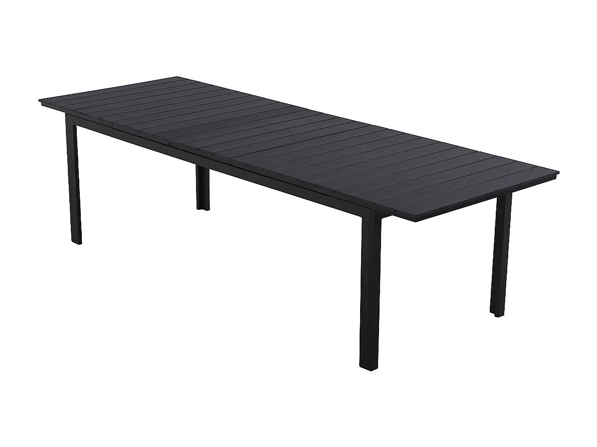 Willy tuintafel verlengbaar 95x230/287 cm zwart.