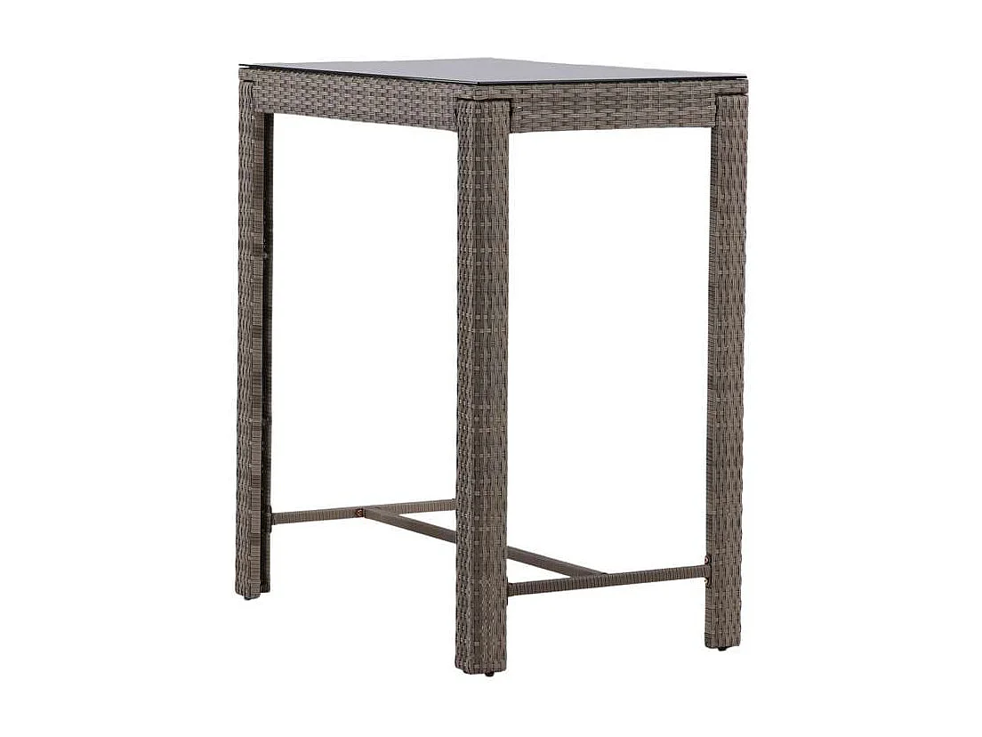 Alo jardin table de bar gris.