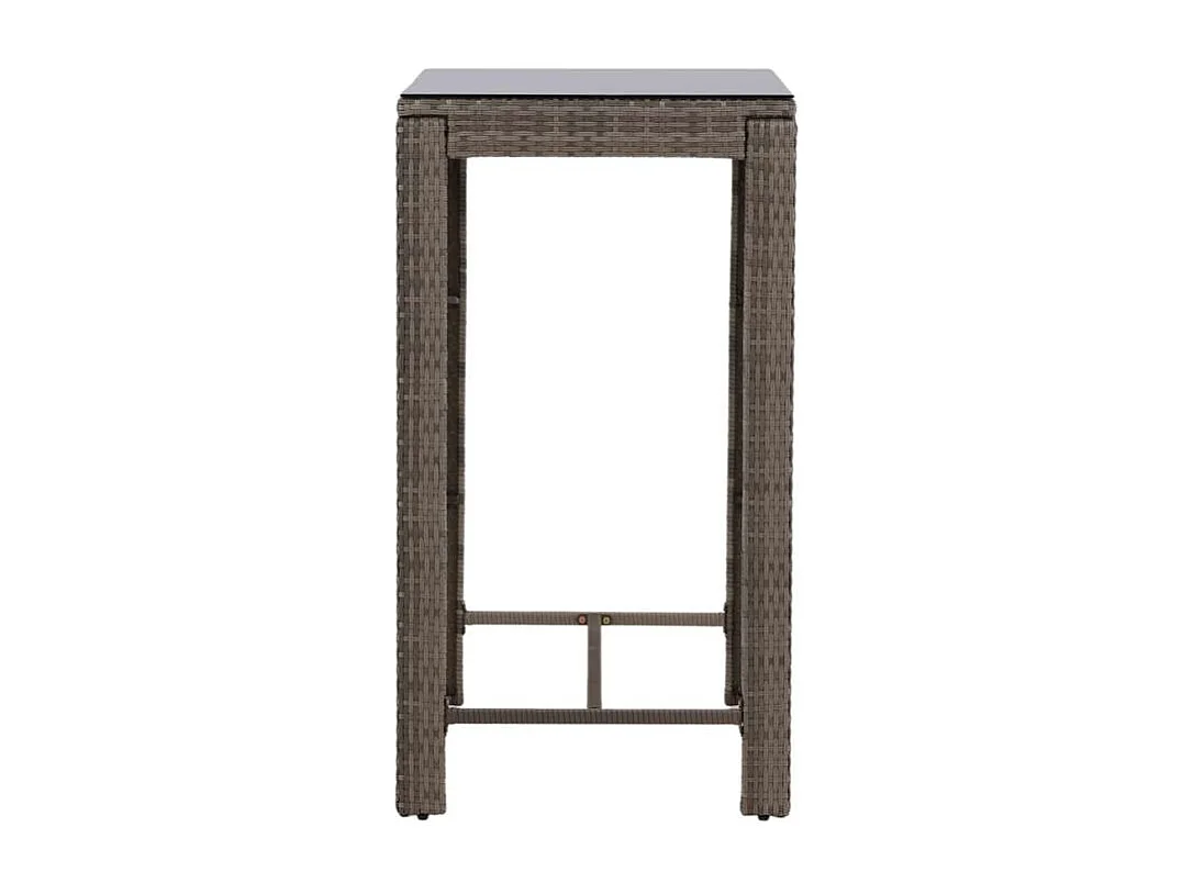 Alo jardin table de bar gris.