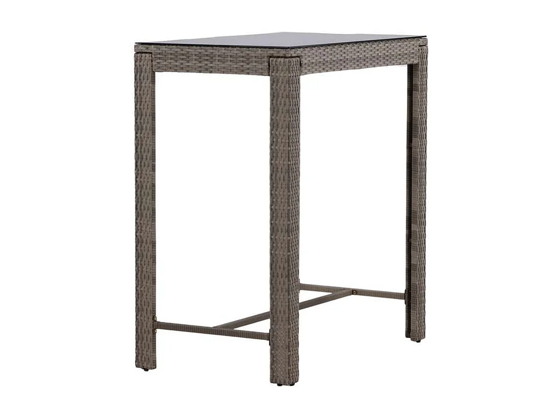 Alo jardin table de bar gris.