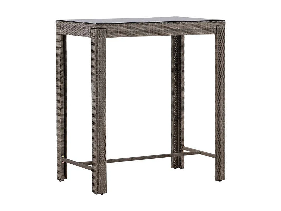 Alo jardin table de bar gris.