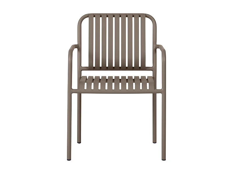 Stella chaise de jardin empilable noyer décor.