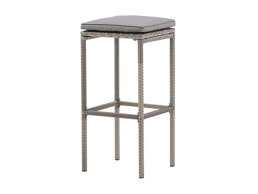 Alo tuin barstoel incl. kussen grijs.
