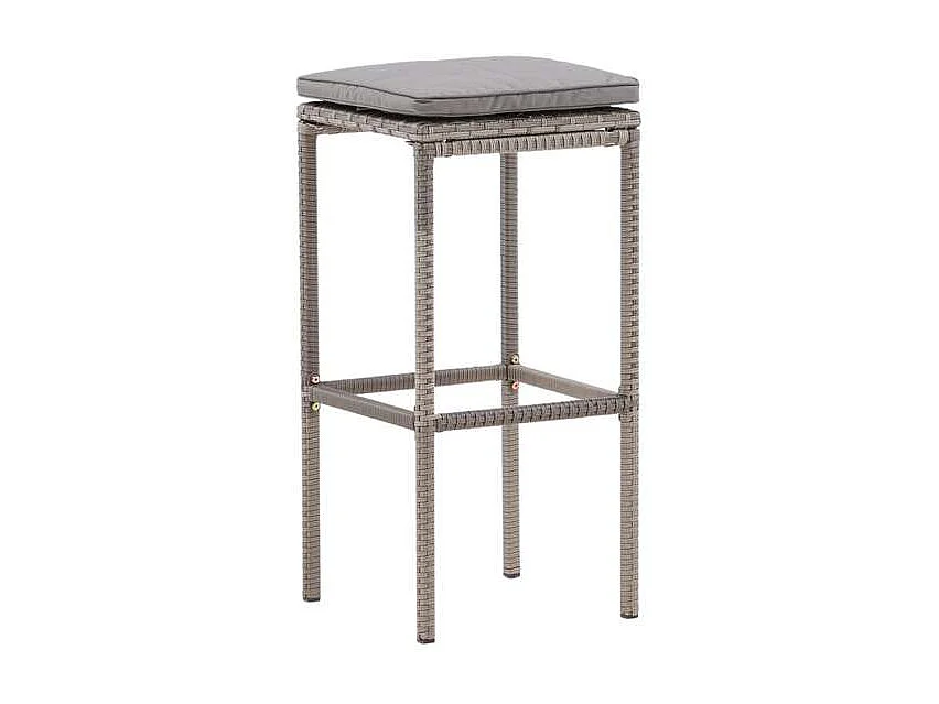Alo tuin barstoel incl. kussen grijs.