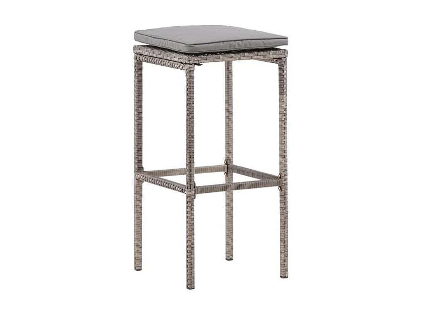 Alo tuin barstoel incl. kussen grijs.