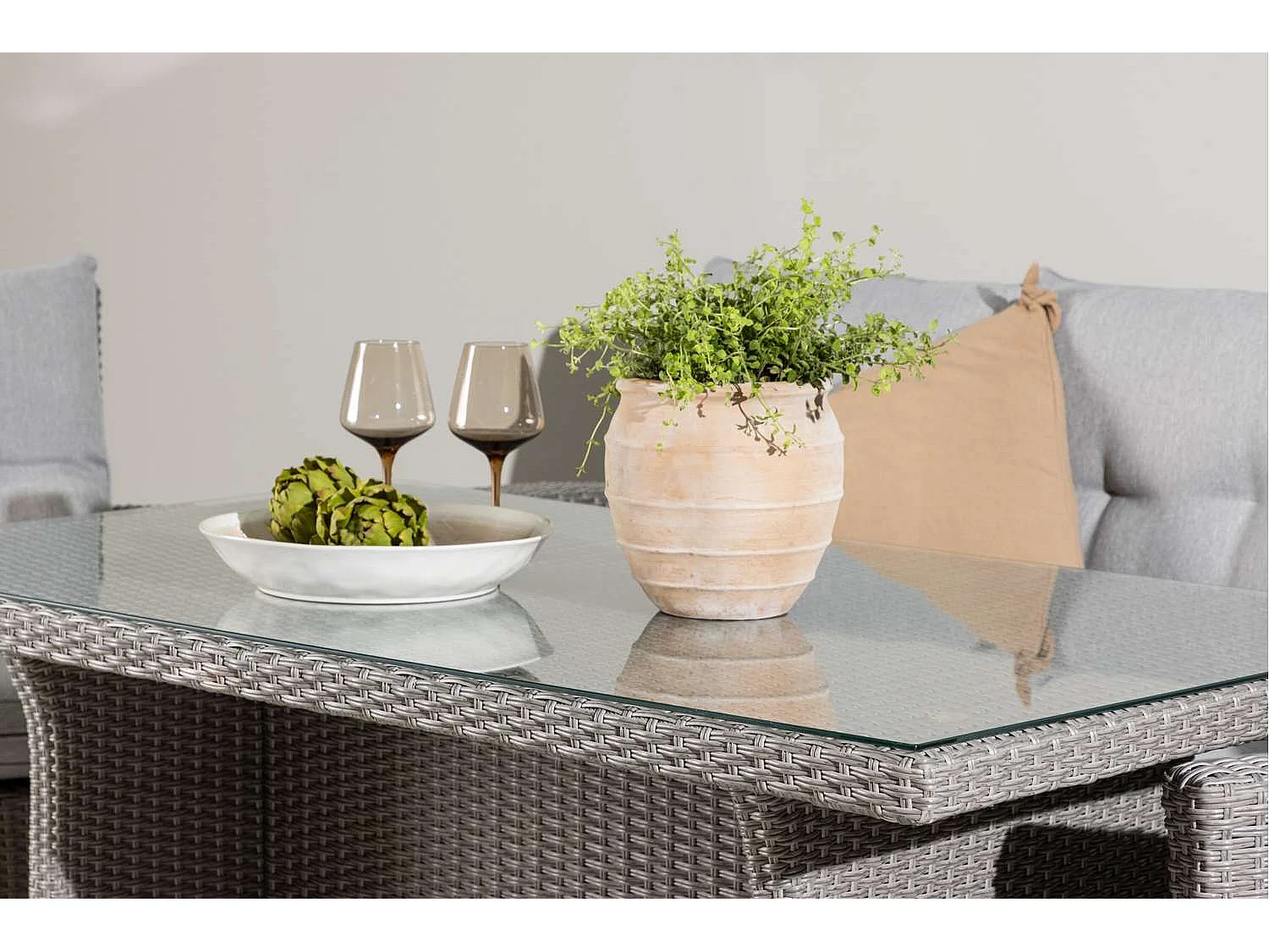 Salon de Jardin "Brentwood" 186cm Gris