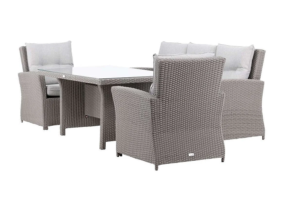 Salon de Jardin "Brentwood" 186cm Gris