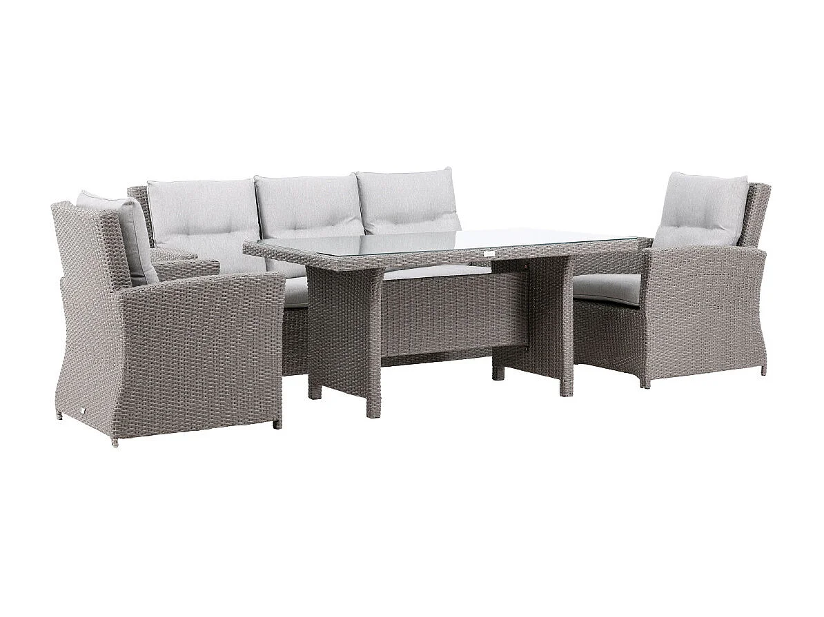 Salon de Jardin "Brentwood" 186cm Gris