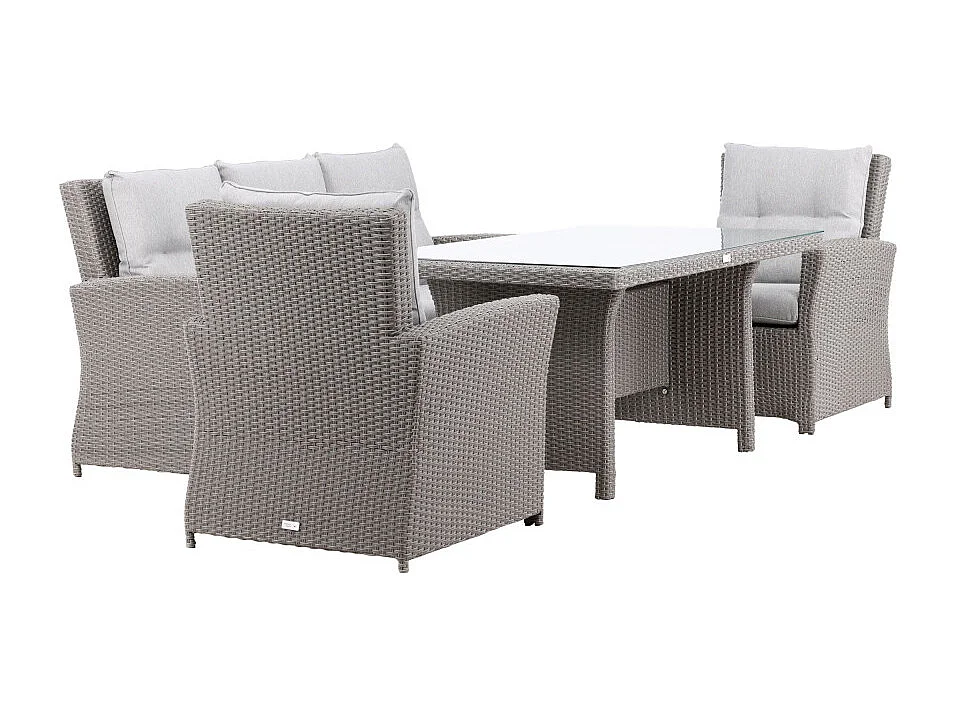 Salon de Jardin "Brentwood" 186cm Gris