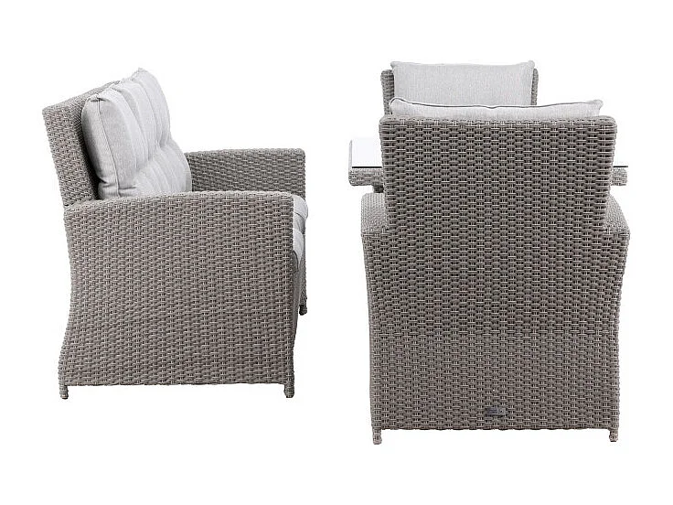 Salon de Jardin "Brentwood" 186cm Gris