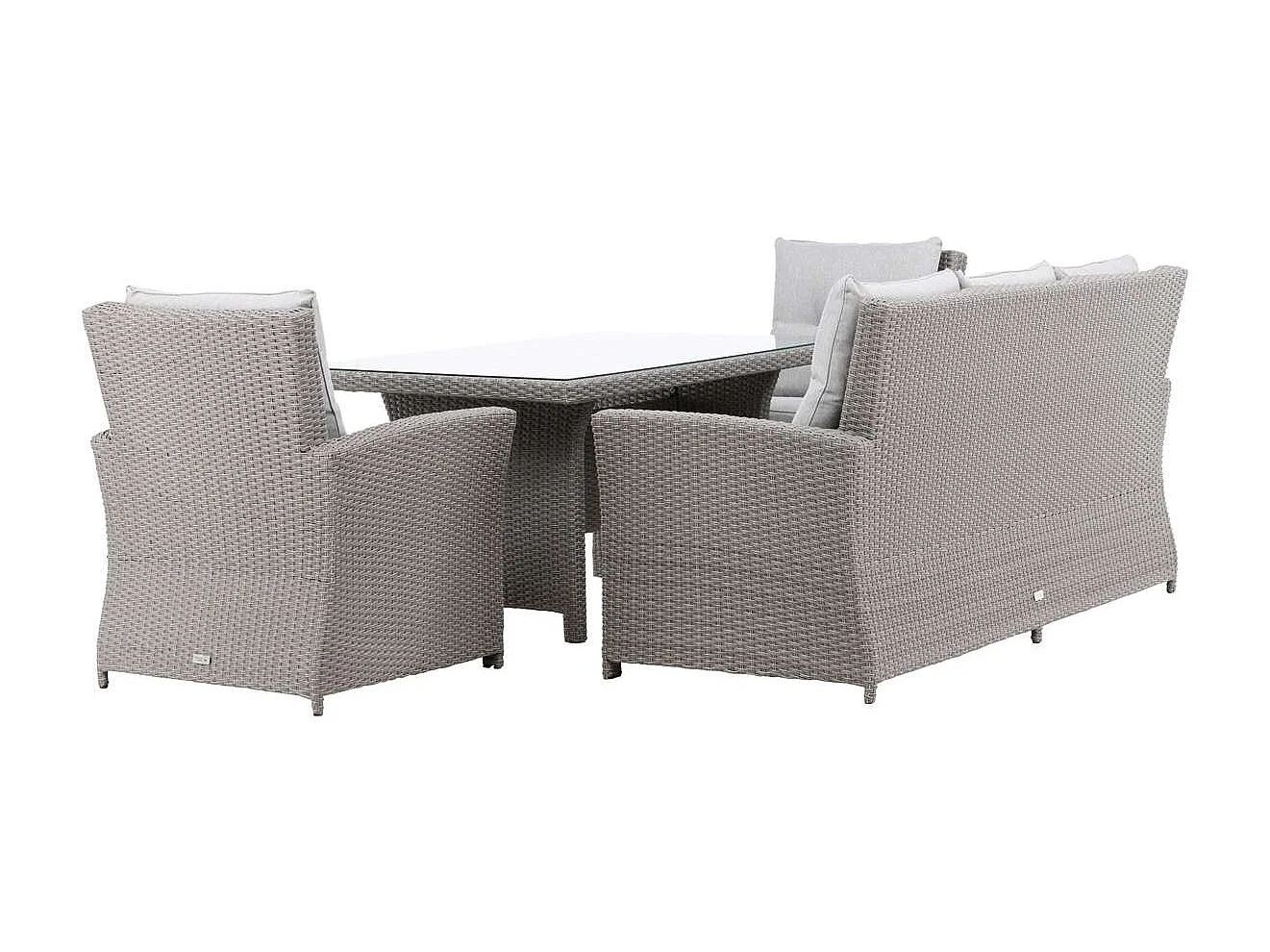 Salon de Jardin "Brentwood" 186cm Gris