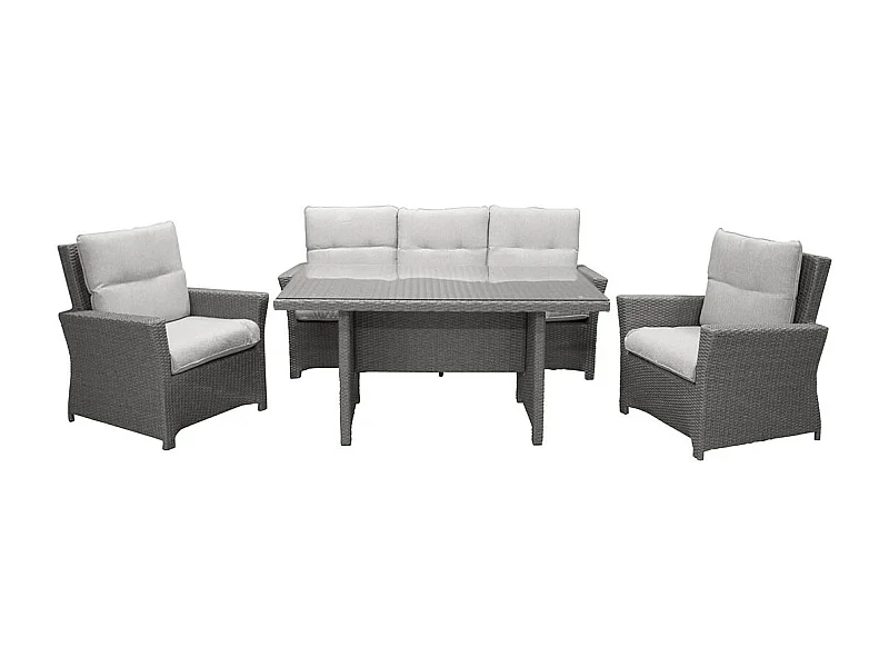 Salon de Jardin "Brentwood" 186cm Gris