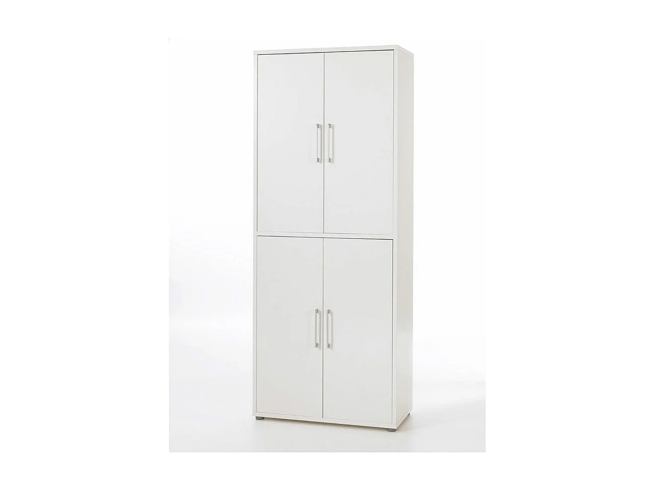 Prisme Armoire de bureau 4 portes, blanc.