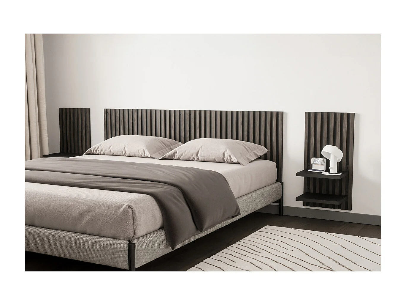 Étagère Murale d'Appoint "Avignon" 35cm Noir