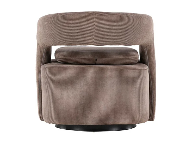 Fauteuil Design en Tissu "Laurel" 75cm Marron