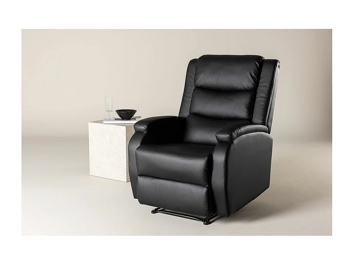 Bengt fauteuil fauteuil PU kunstleer zwart.