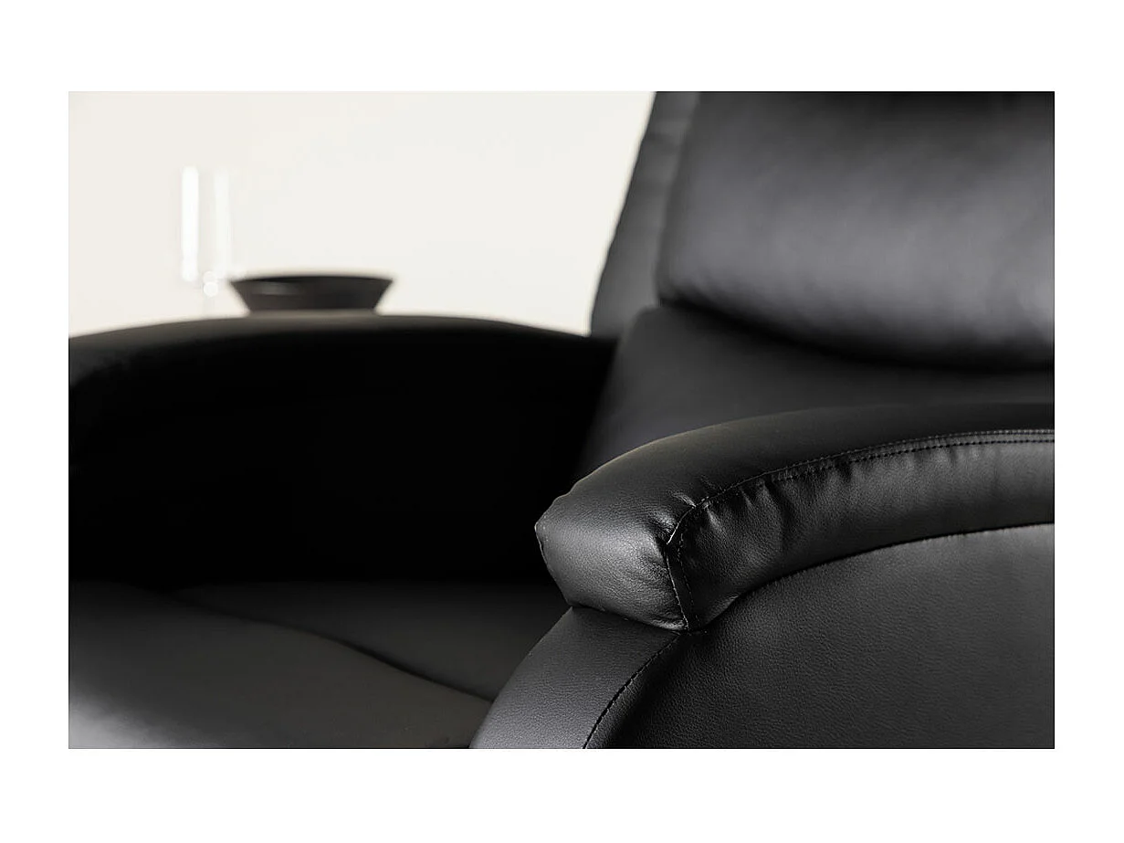 Bengt fauteuil fauteuil PU kunstleer zwart.