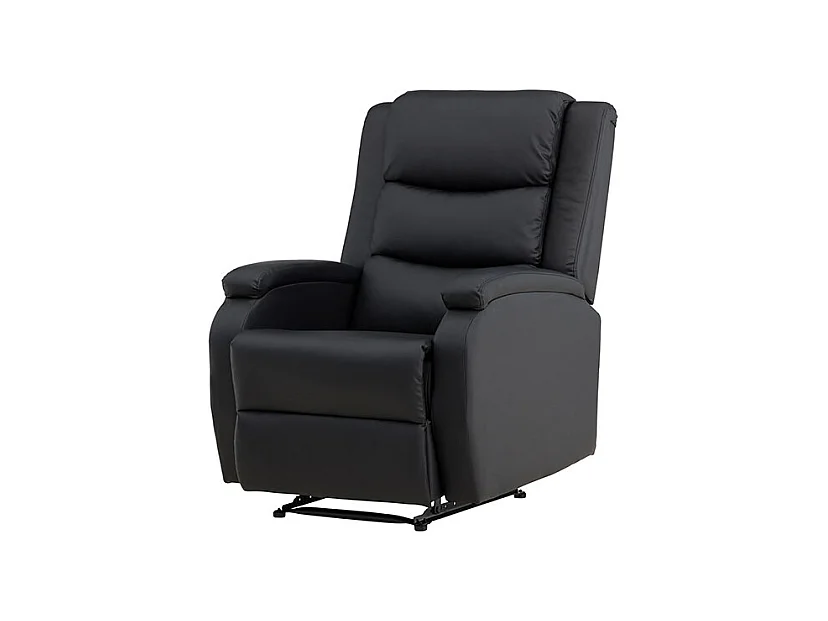 Bengt fauteuil fauteuil en cuir PU noir.
