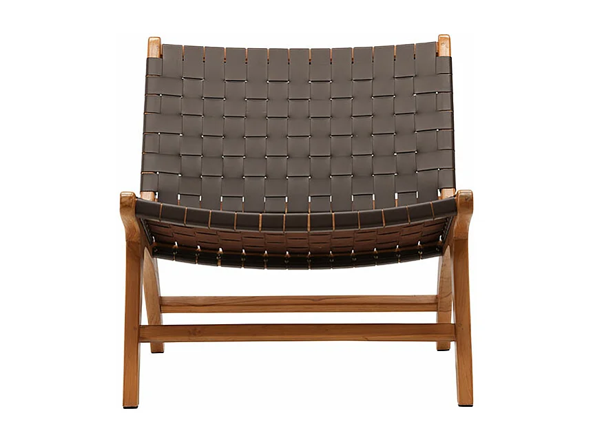 Rike fauteuil PU kunstleer bruin.