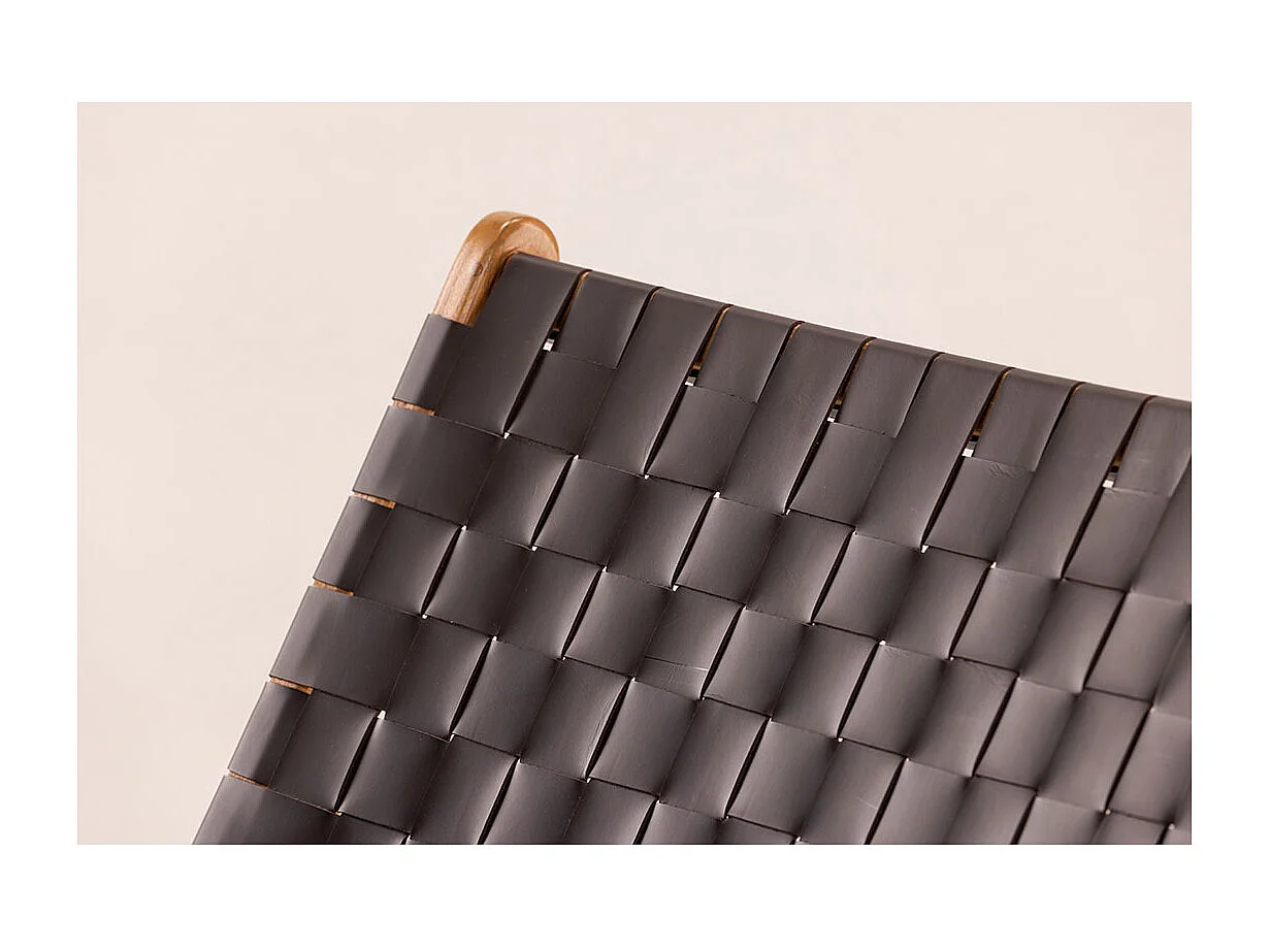 Fauteuil Design en Teck "Rike" 80cm Marron