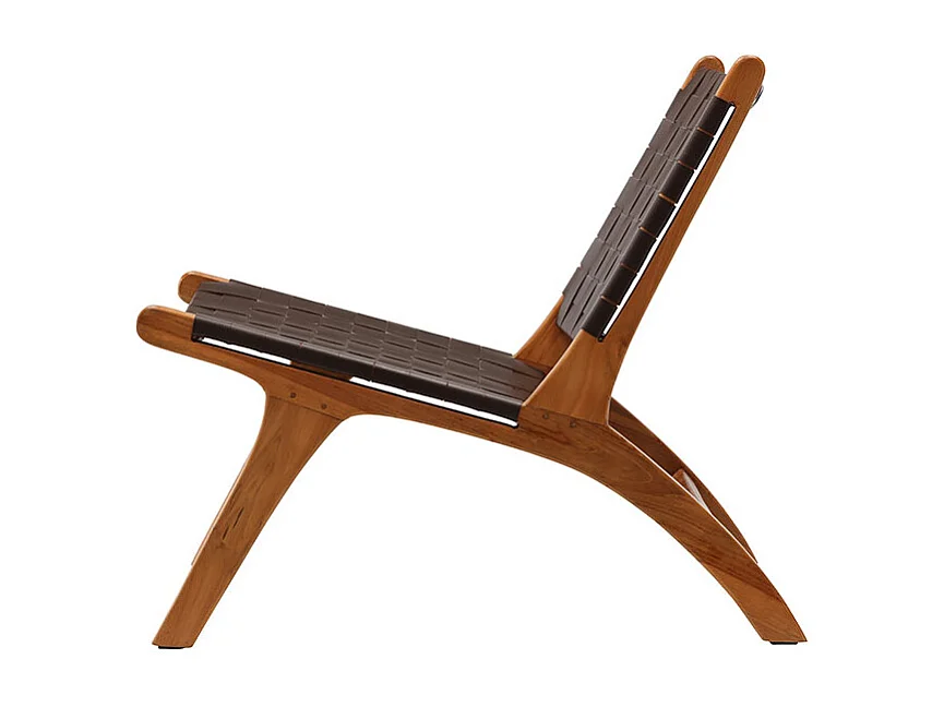 Rike fauteuil cuir PU marron.