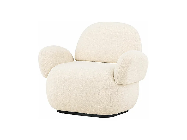 Fauteuil Design Chenille "Sevilla" 105cm Beige